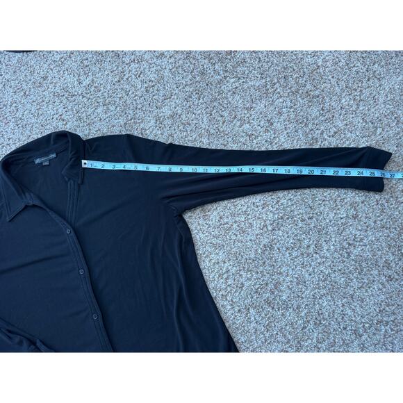 ADRIANNA PAPELL Blouse/Top, button up; long sleeve, stretchy Black, size L - Picture 4 of 9